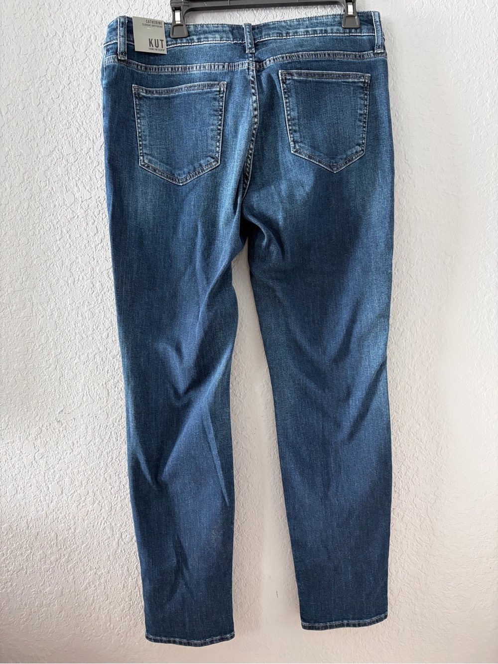 Kut from the Kloth Mid-Rise Straight Leg Jeans - Dark Blue Wash - Picture 3 of 4